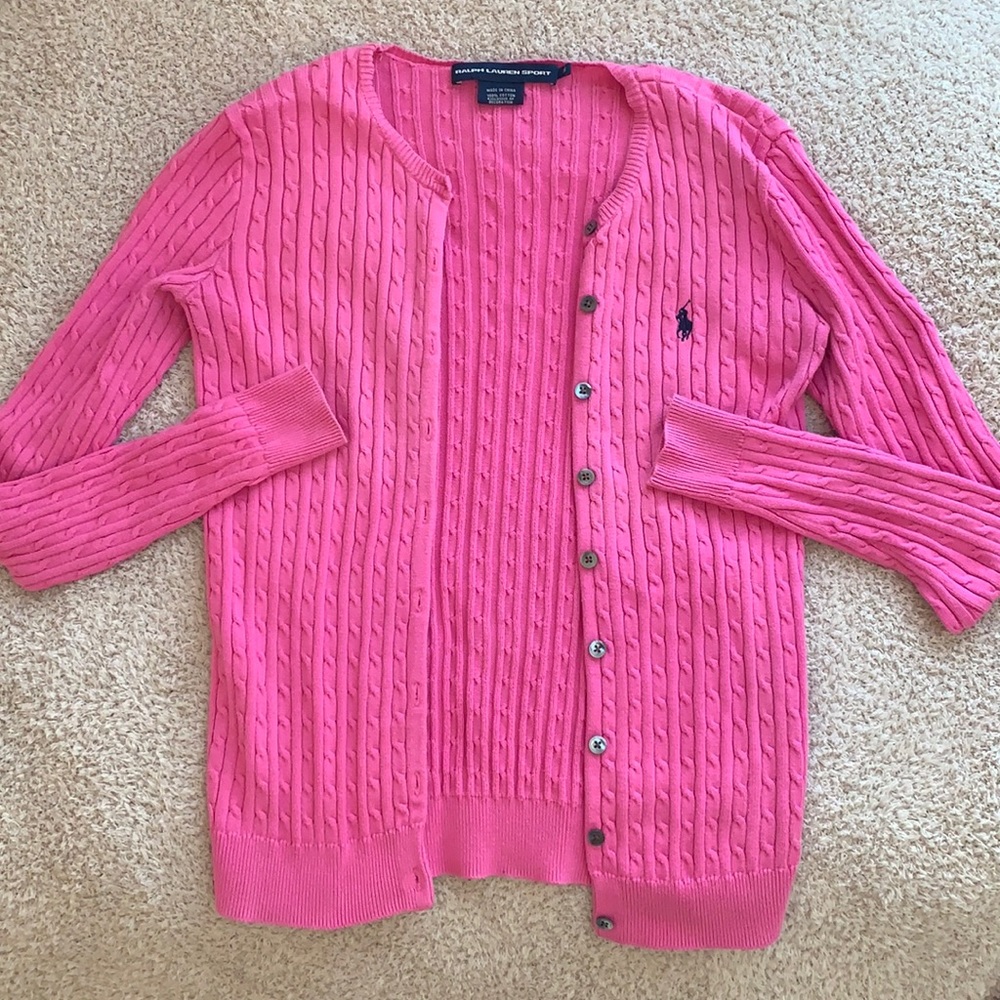 Ralph Lauren pink cardigan